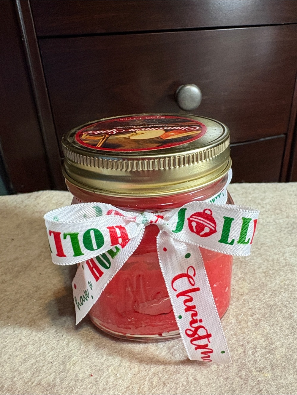 Cinnamon Spice Red Holiday Candle